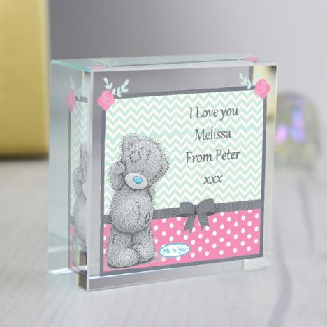 Personalised Me to You Pastel Belle Crystal Block Extra Image 3